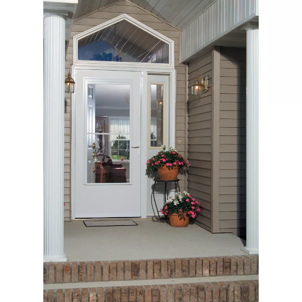 Larson Screenaway Life-Core 32 In. W x 80 In. H x 1 In. Thick White Mid View DuraTech Storm Door - photo 2