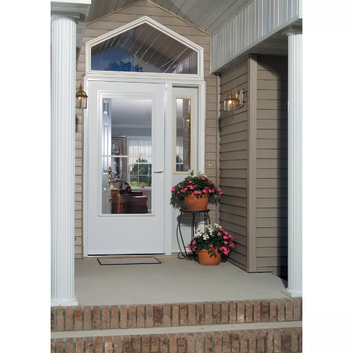 Larson Screenaway Life-Core 36 In. W x 80 In. H x 1 In. Thick White Mid View DuraTech Storm Door - photo 2