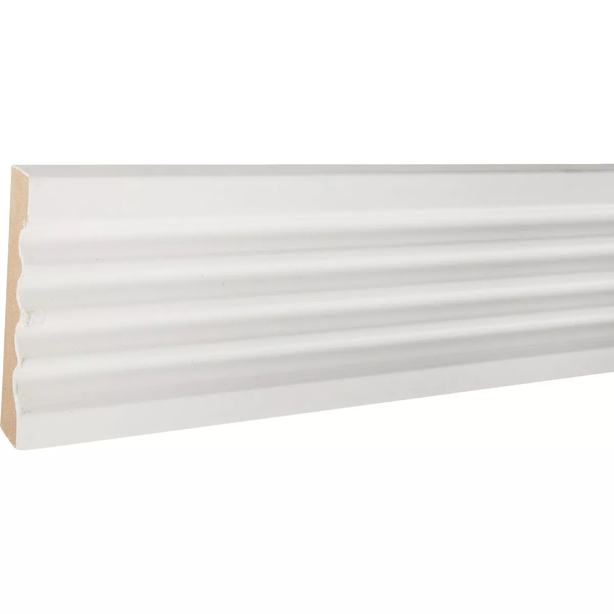 House of Fara 3/4 In. W. x 3 In. H. x 8 Ft. L. White MDF Fluted Casing Molding - photo 2