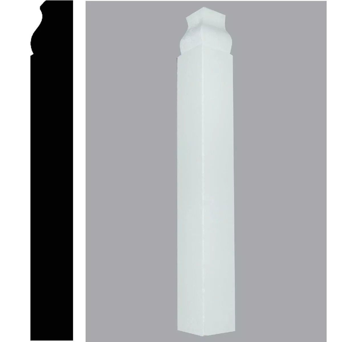 House of Fara 1 In. x 1 In. x 8 In. MDF Inside Corner