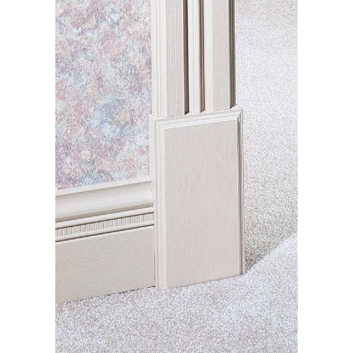 House of Fara 1-1/8 In. W. x 4-1/2 In. H. x 8 In. L. White MDF Plinth Block - photo 2