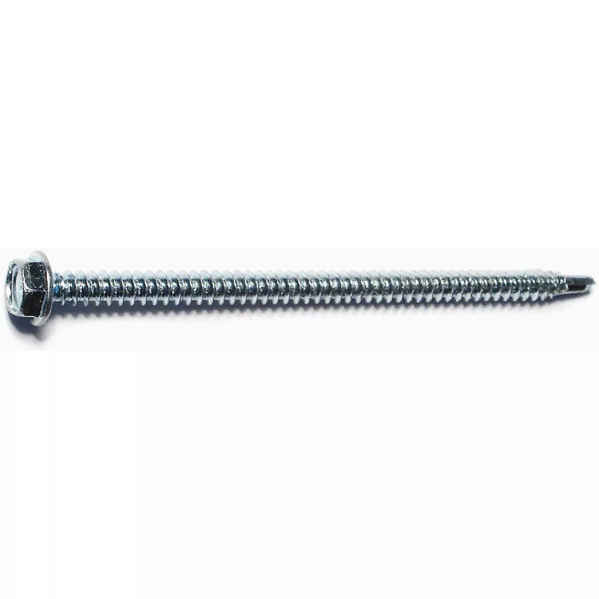 Midwest Fastener #8-18 x 3 In. Zinc Plated Steel Hex Washer Head Self-Drilling Screws