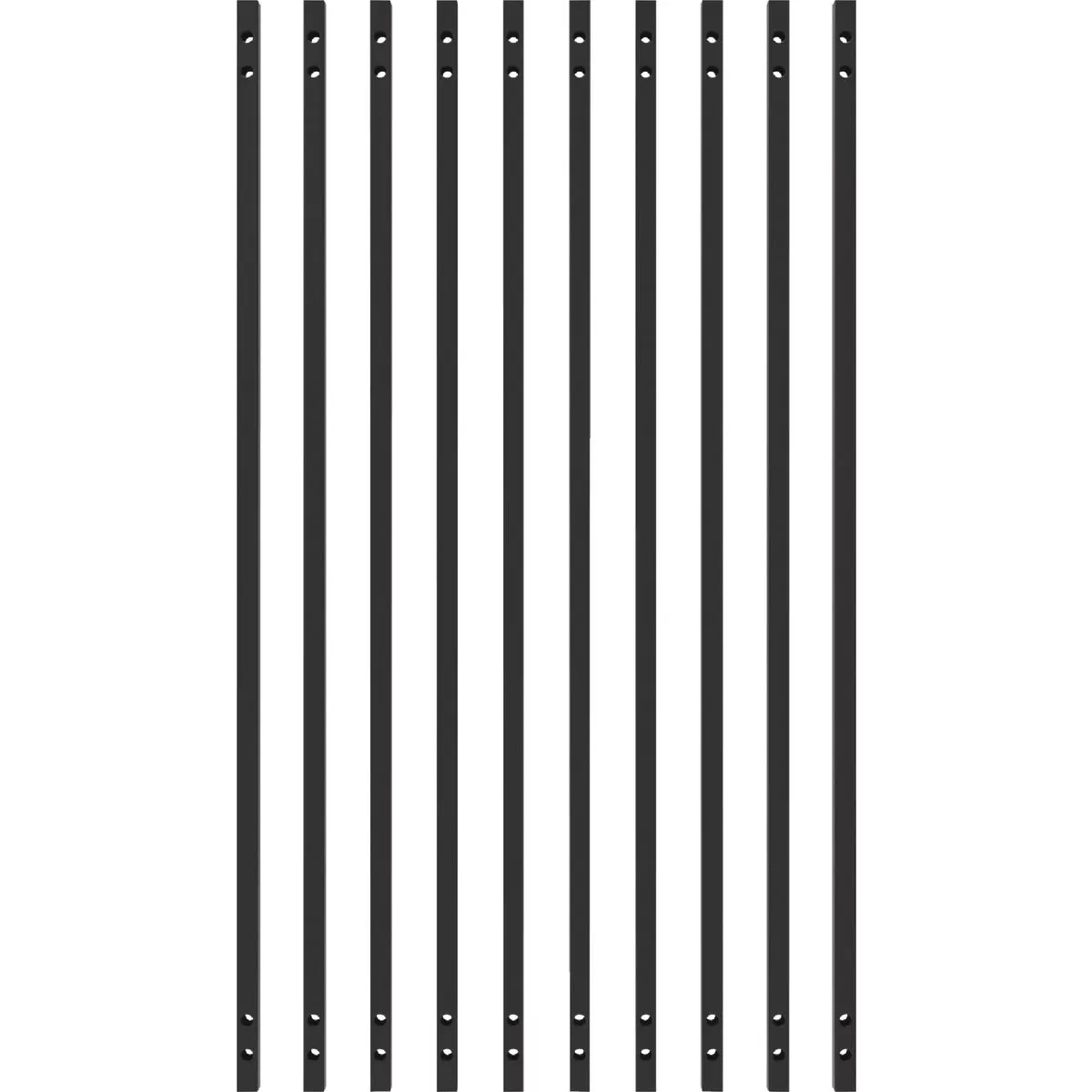 Fortress Building Products 5/8-in x 31-in Balusters Black Sand Metal Square Deck Baluster (10-Pack)