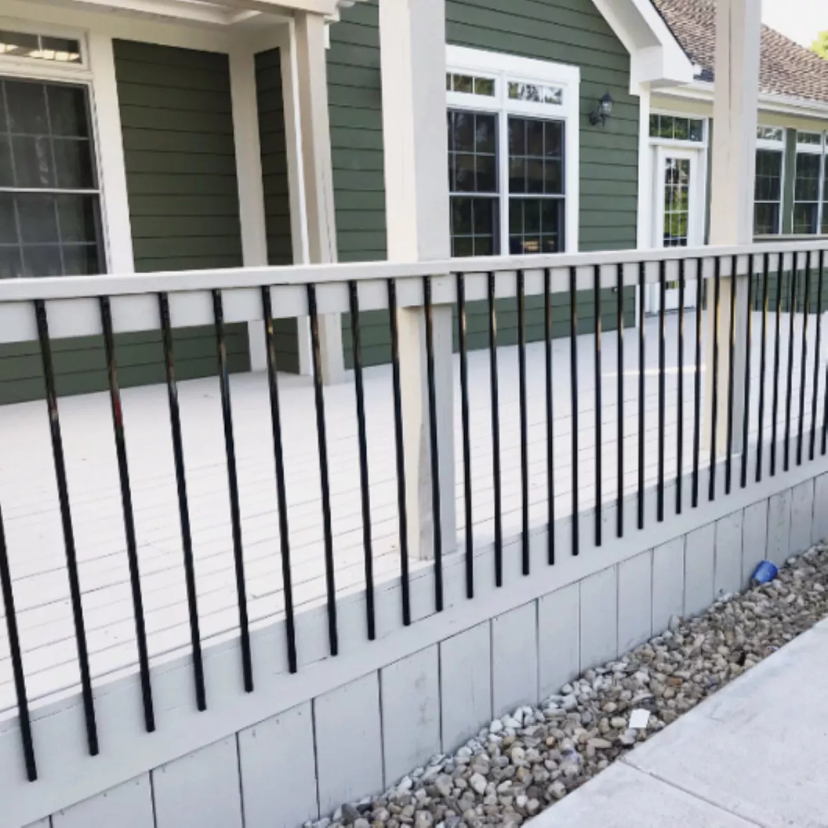 Fortress Building Products 5/8-in x 31-in Balusters Black Sand Metal Square Deck Baluster (10-Pack)