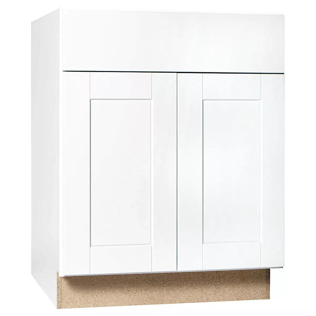 Continental Cabinets Andover Shaker 27 In. W. x 34-1/2 In. H. x 24 In. D. White Thermofoil Base Kitchen Cabinet