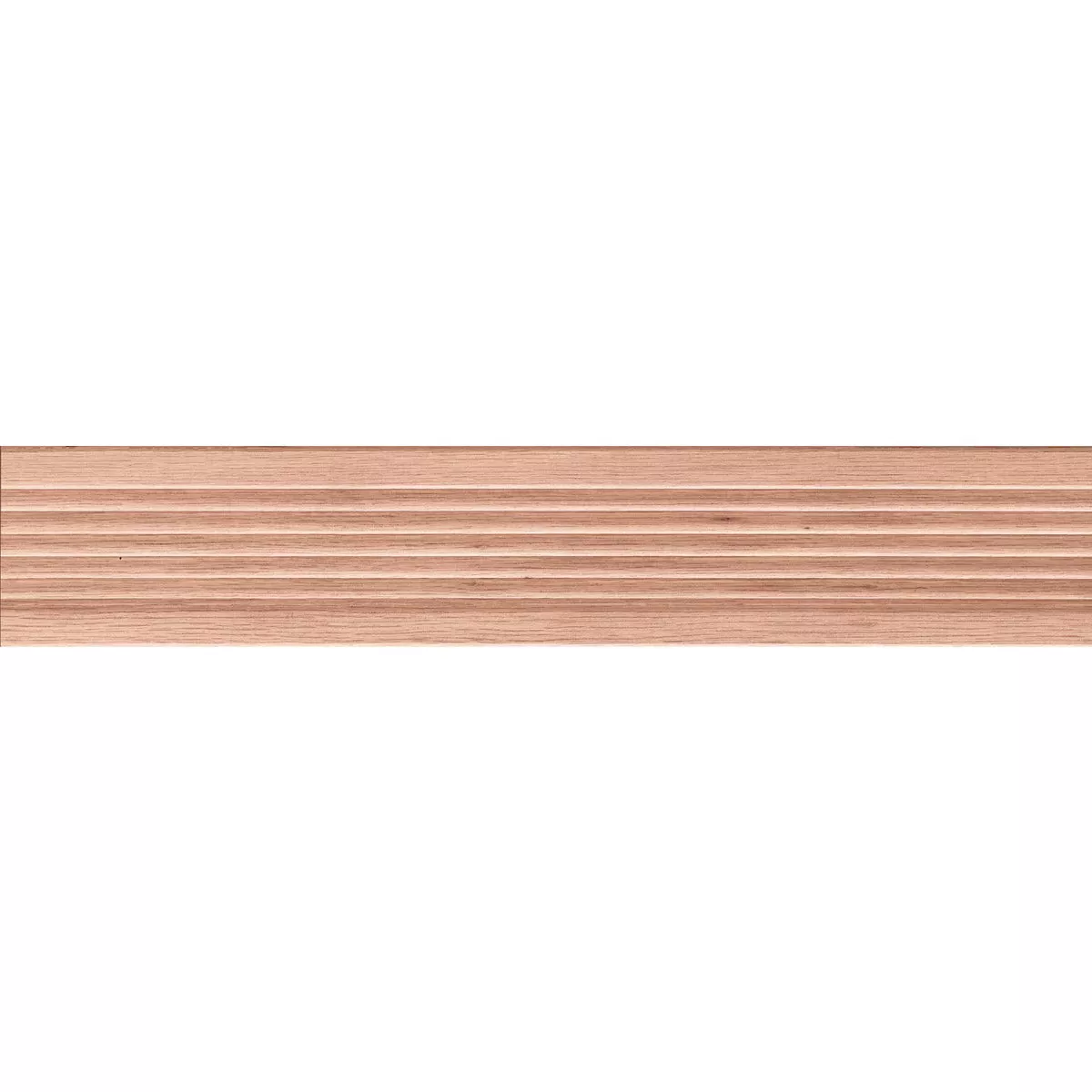 House of Fara 7/16 In. W. x 2-1/4 In. H. x 7 Ft. L. Natural Solid Oak Fluted Wood Casing - photo 2