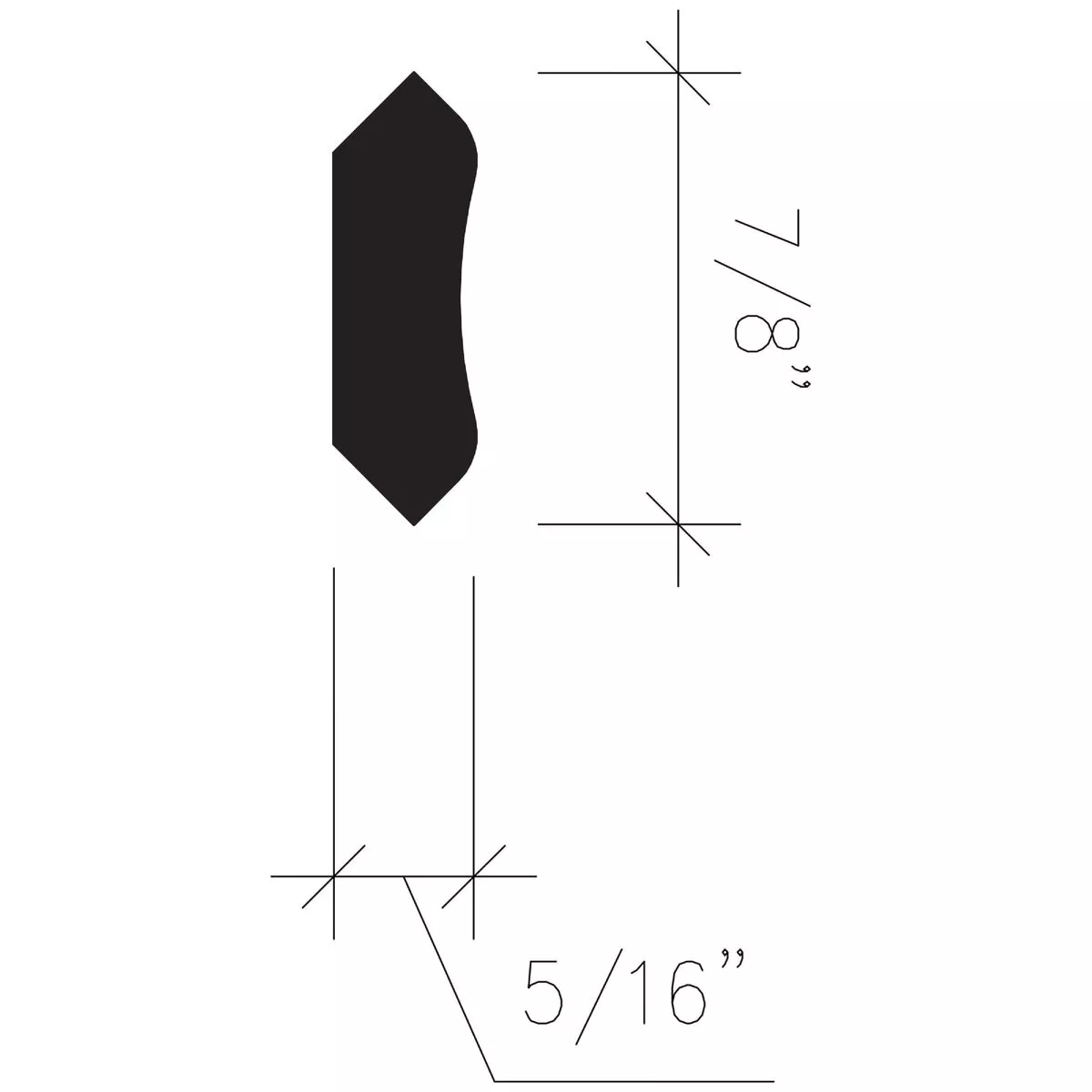 Inteplast Building Products 5/16 In. x 7/8 In. x 8 Ft. Majestic Oak Polystyrene Inside Corner Molding - photo 4