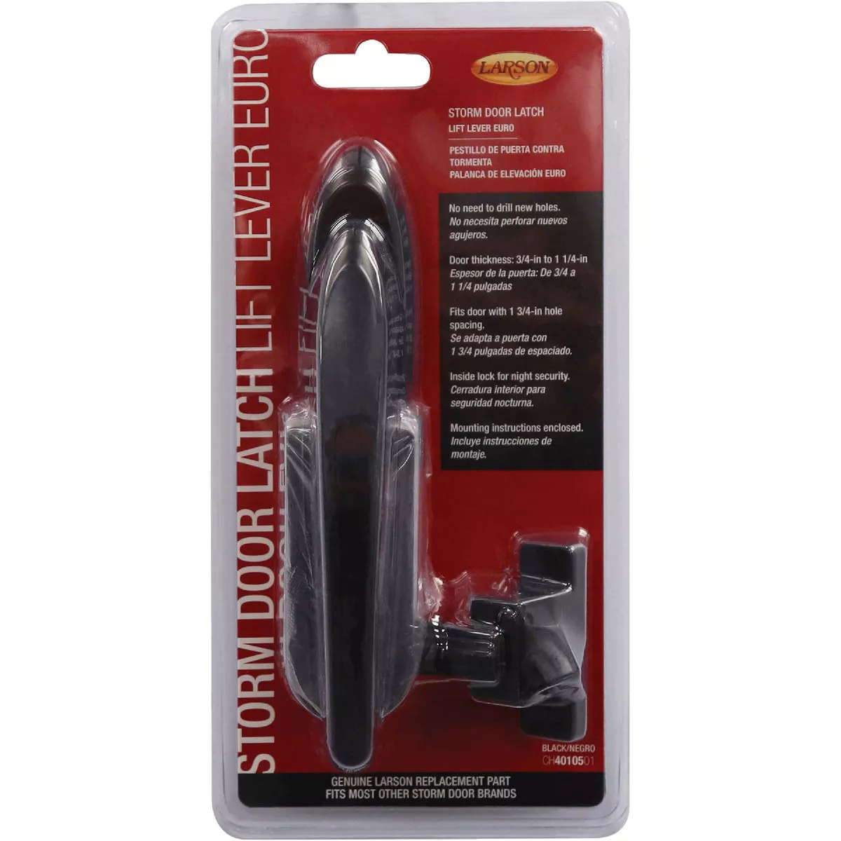Larson Euro Black Storm Door Lift Latch - photo 2