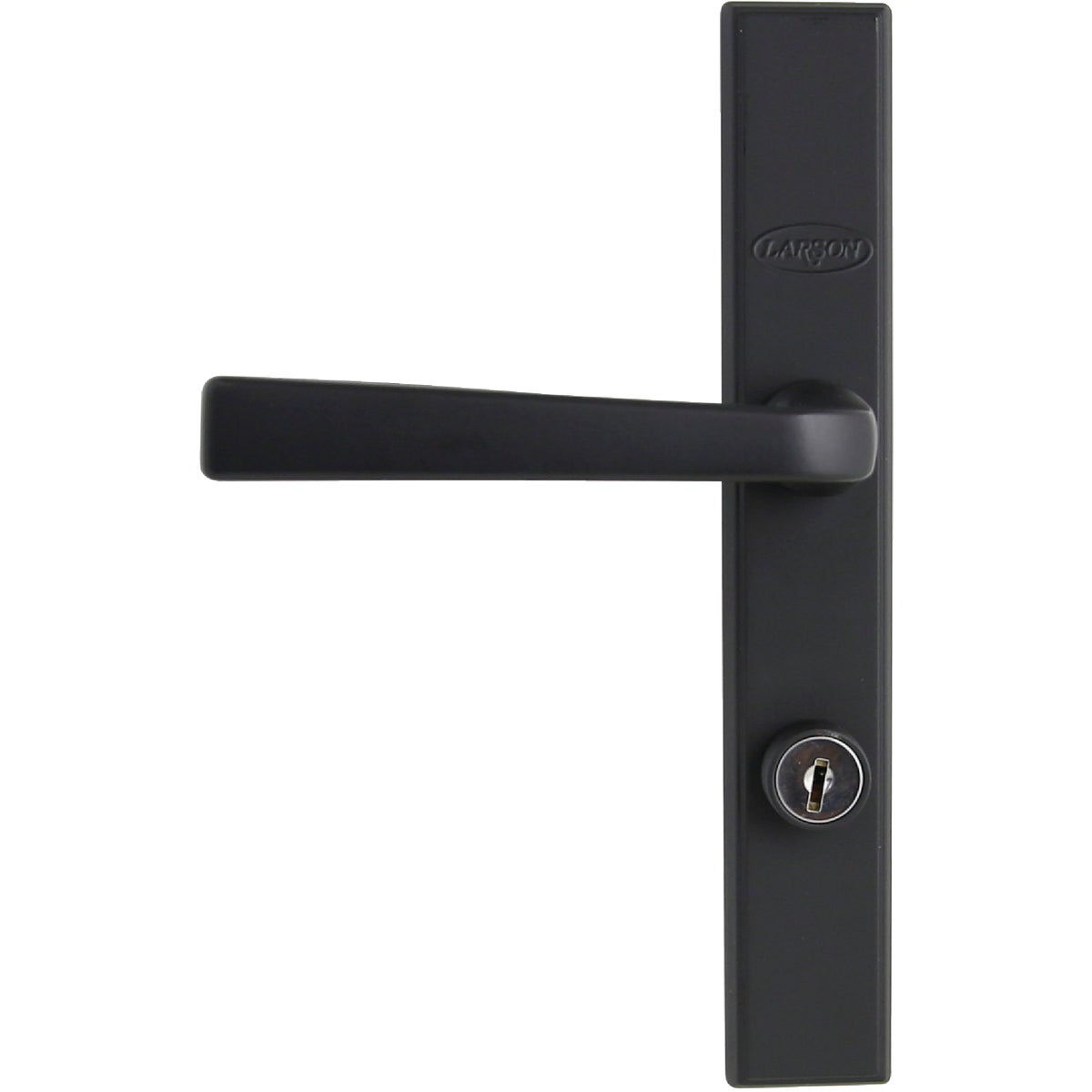 Larson QuickFit Matte Black Die-Cast Metal Locking Storm Door