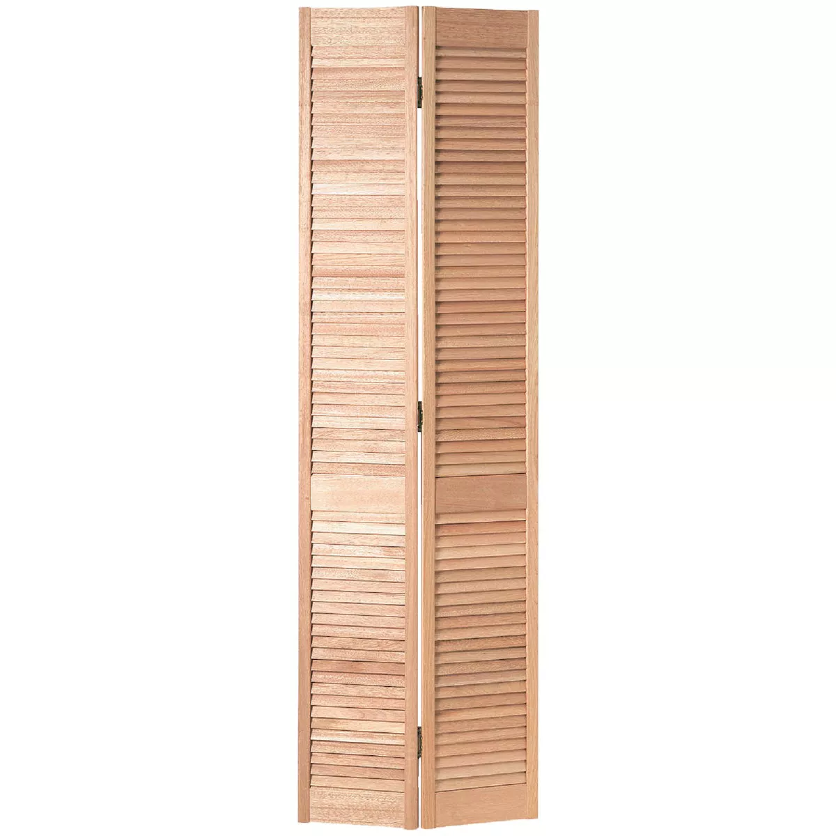 Jeld Wen 36 In. W. x 80 In. H. Pine Louver/Louver Natural Color Bifold Door