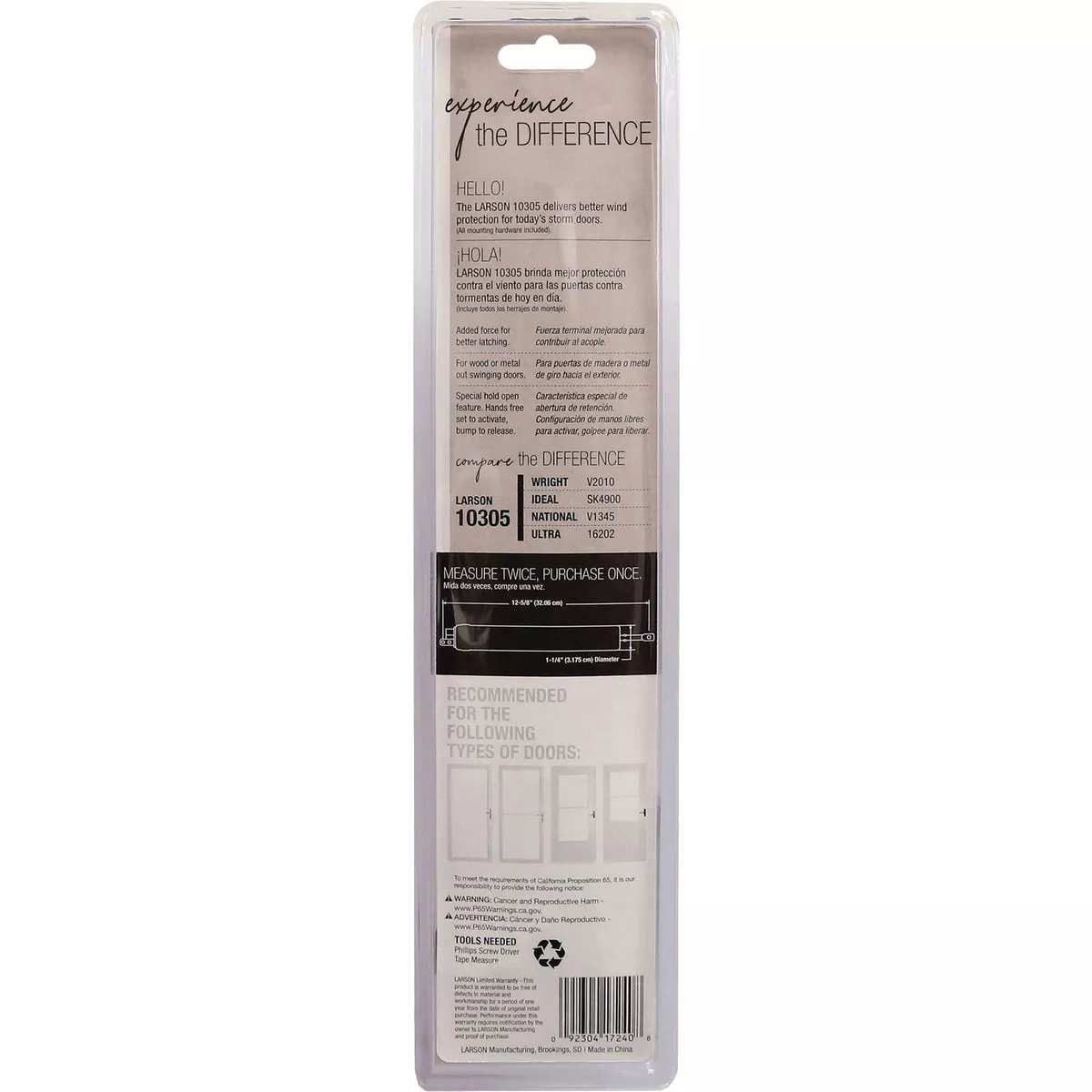 Larson White Standard Duty Storm Door Closer with Hold Open - photo 3