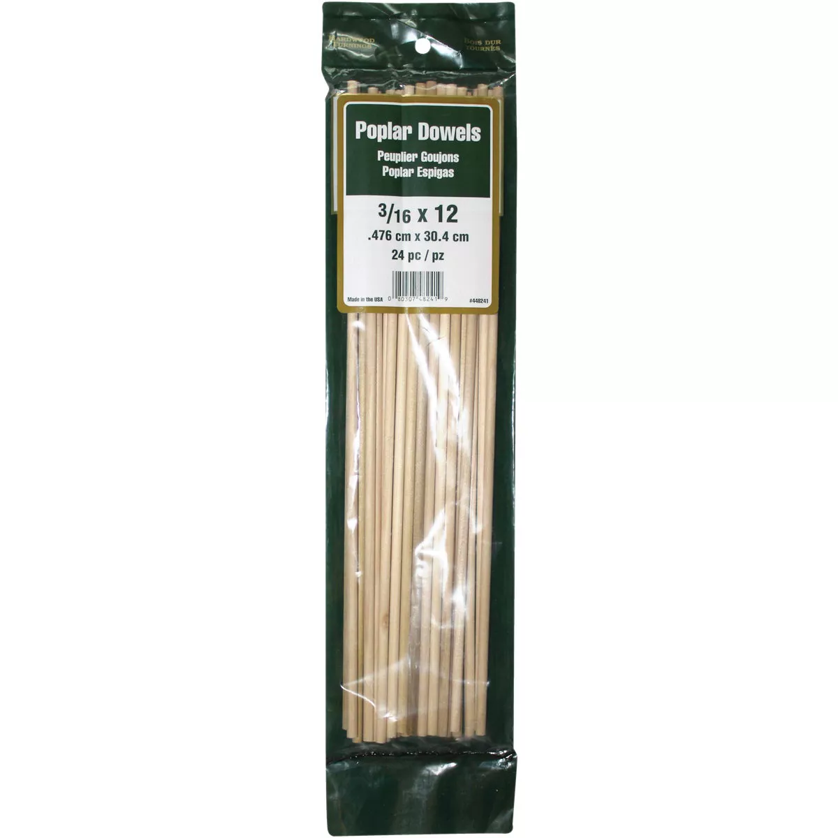 Madison Mill 3/16 In. x 12 In. Poplar Dowel Rod (24 Pieces)