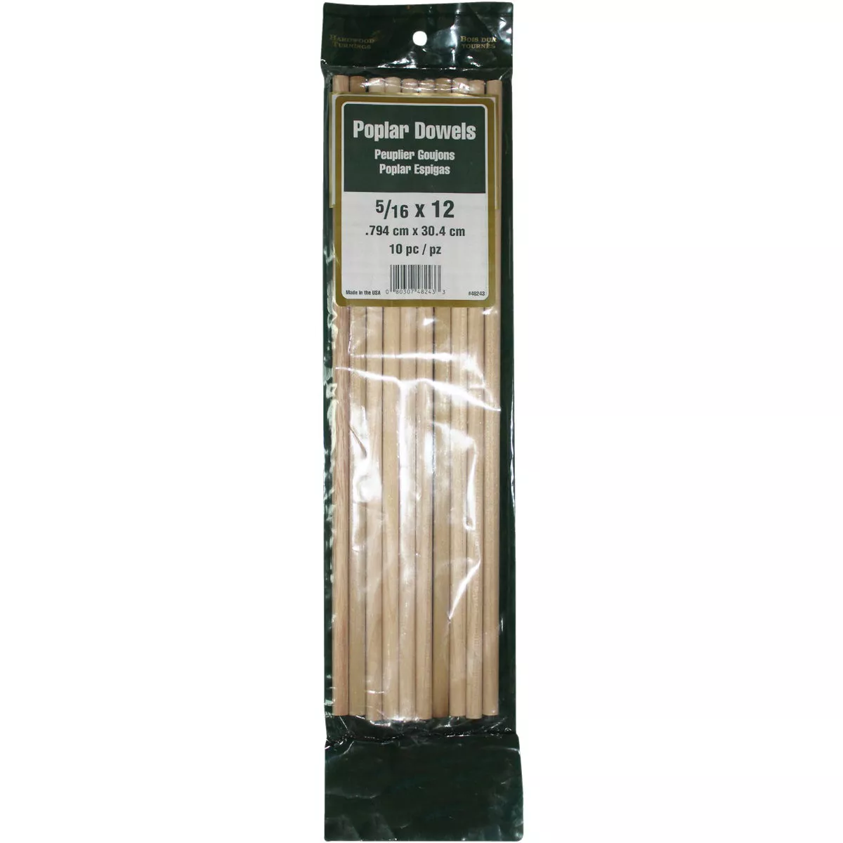 Madison Mill 5/16 In. x 12 In. Poplar Dowel Rod (10 Pieces)