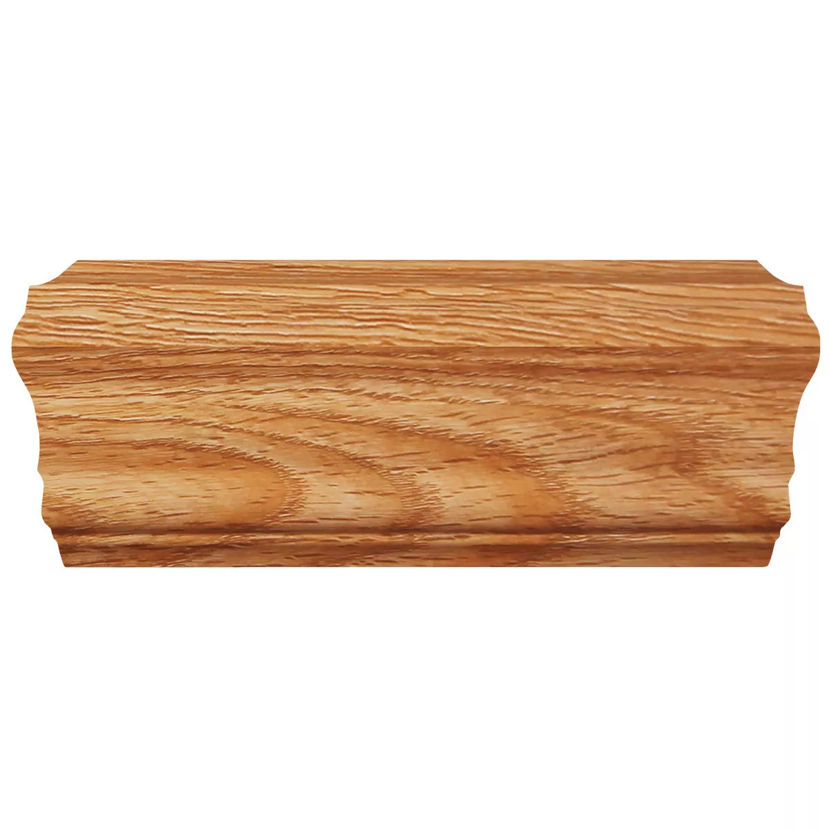 Inteplast Building Products 5/8 In. x 2-5/8 In. x 8 Ft. Majestic Oak Polystyrene Chair Rail Molding - photo 3