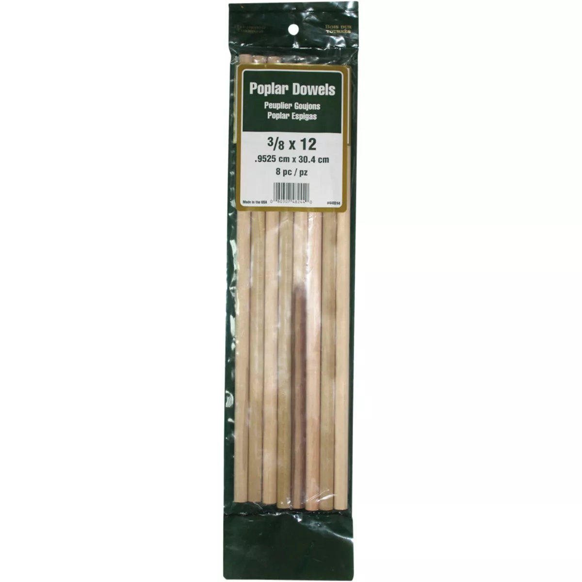 Madison Mill 3/8 In. x 12 In. Poplar Dowel Rod (8 Pieces)