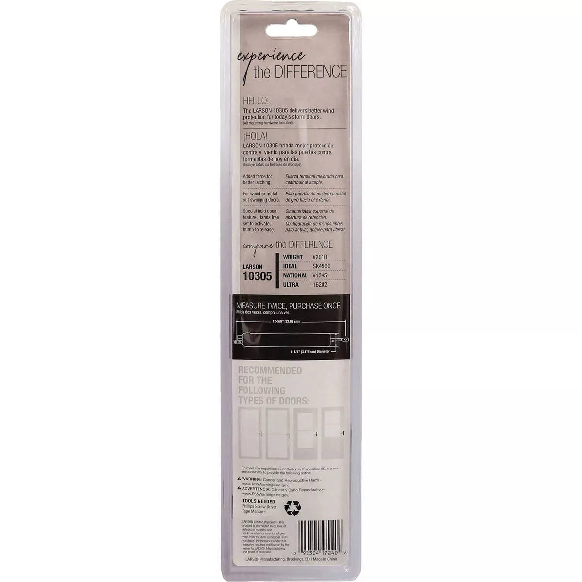 Larson Black Standard Duty Storm Door Closer with Hold Open - photo 3