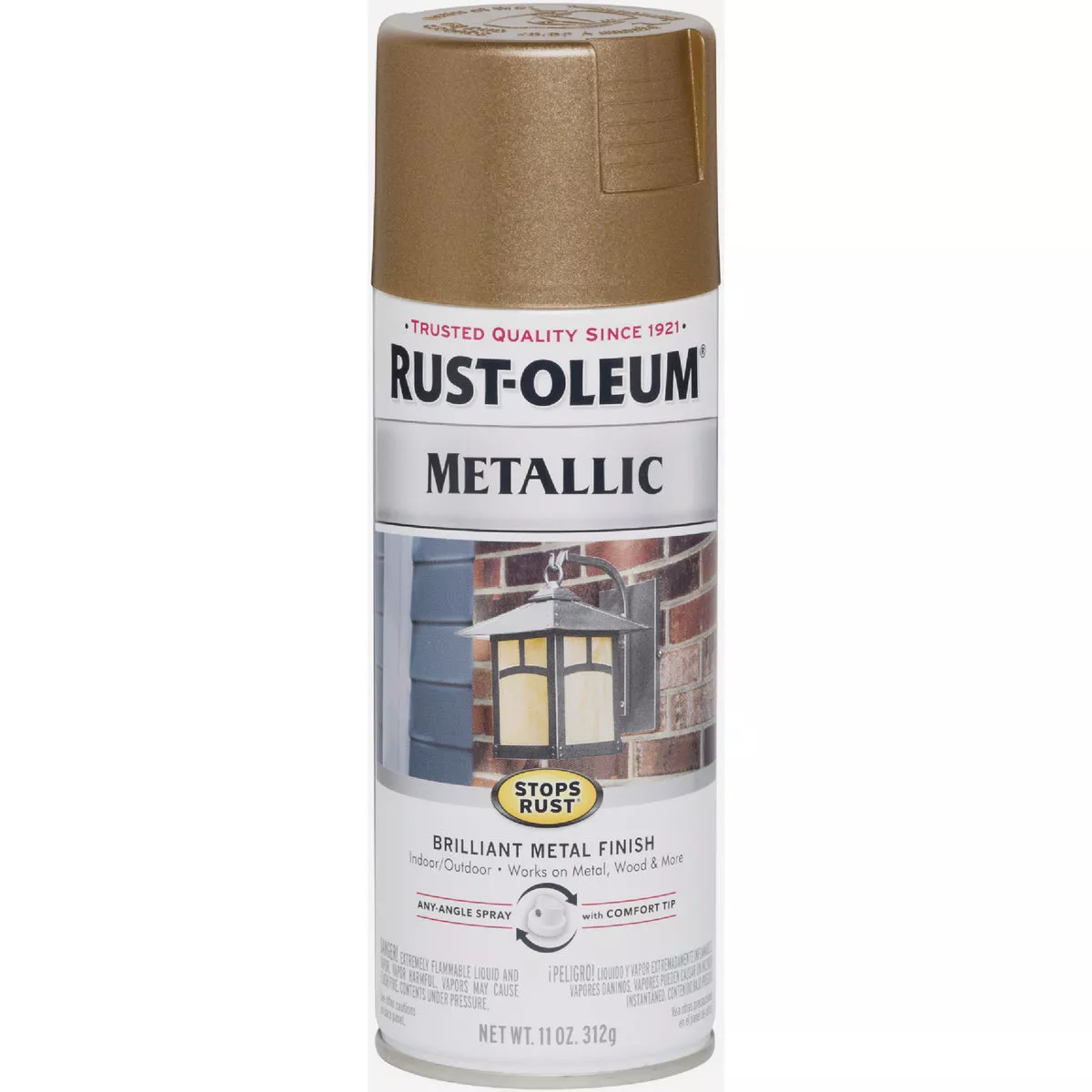 Rust-Oleum Stops Rust 11 Oz. Metallic Spray Paint, Antique Brass