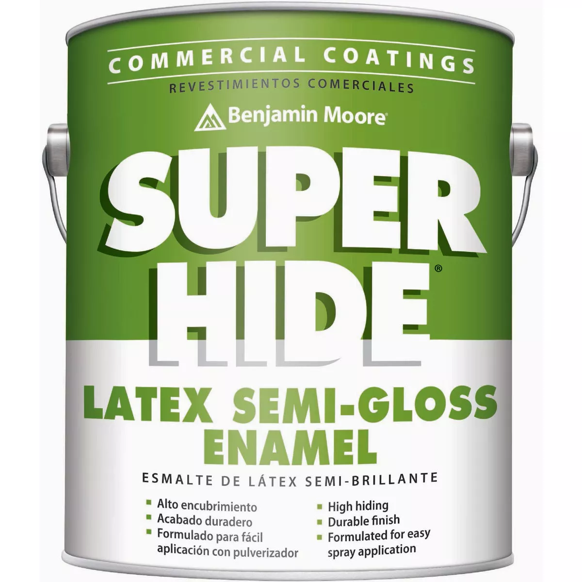 Benjamin Moore Super Hide Acrylic Blended Latex Semi Gloss Interior Wall Paint, Pastel Base, 1 Gal.