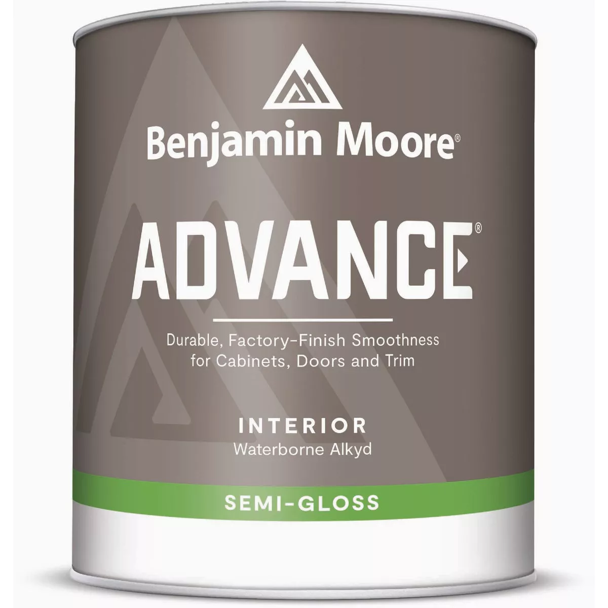 Benjamin Moore Advance Waterborne Alkyd Semi Gloss Interior Wall Paint, White, 1 Qt.-