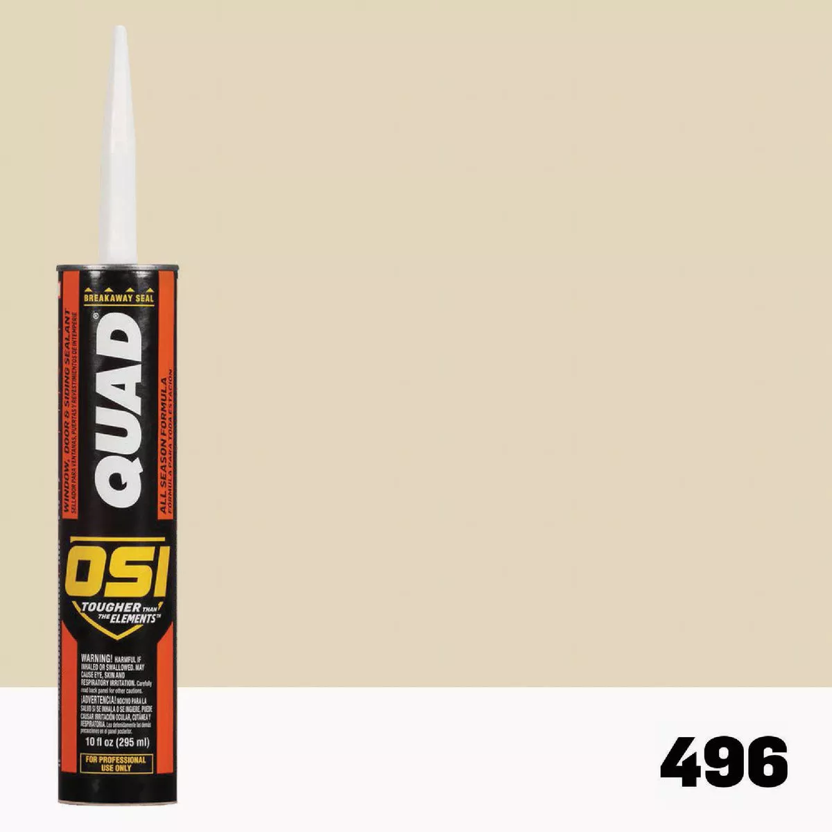 OSI Quad 10 Oz. Window, Door & Siding Sealant, Beige 496