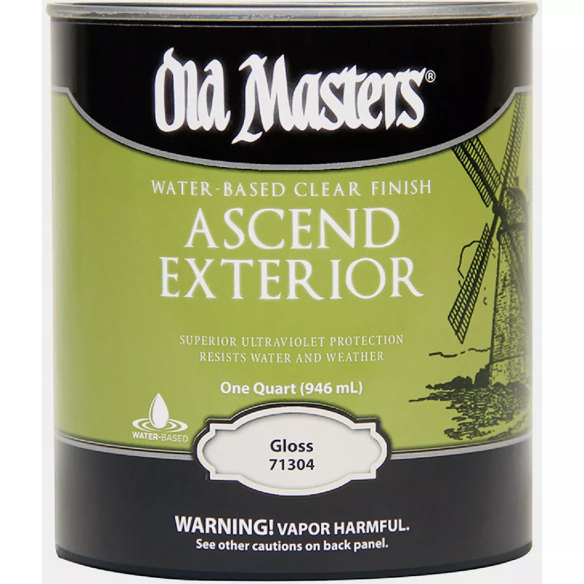 Old Masters 1 Qt 71304 Clear Ascend Exterior Water-based Finish, Gloss
