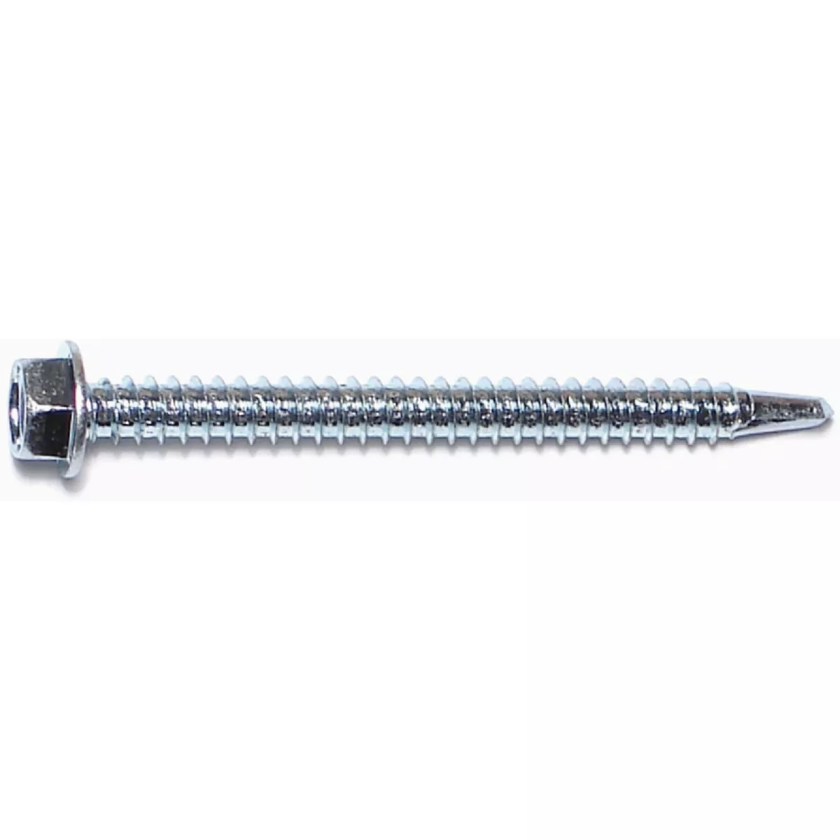 Midwest Fastener #12-14 x 2-1/2 In. Zinc Plated Steel Hex Washer Head Self-Drilling Screws (100 Ct.)-