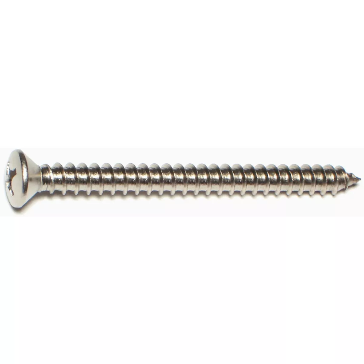 Midwest Fastener #14 x 3 In. 18-8 Stainless Steel Phillips Oval Head Sheet Metal Screws