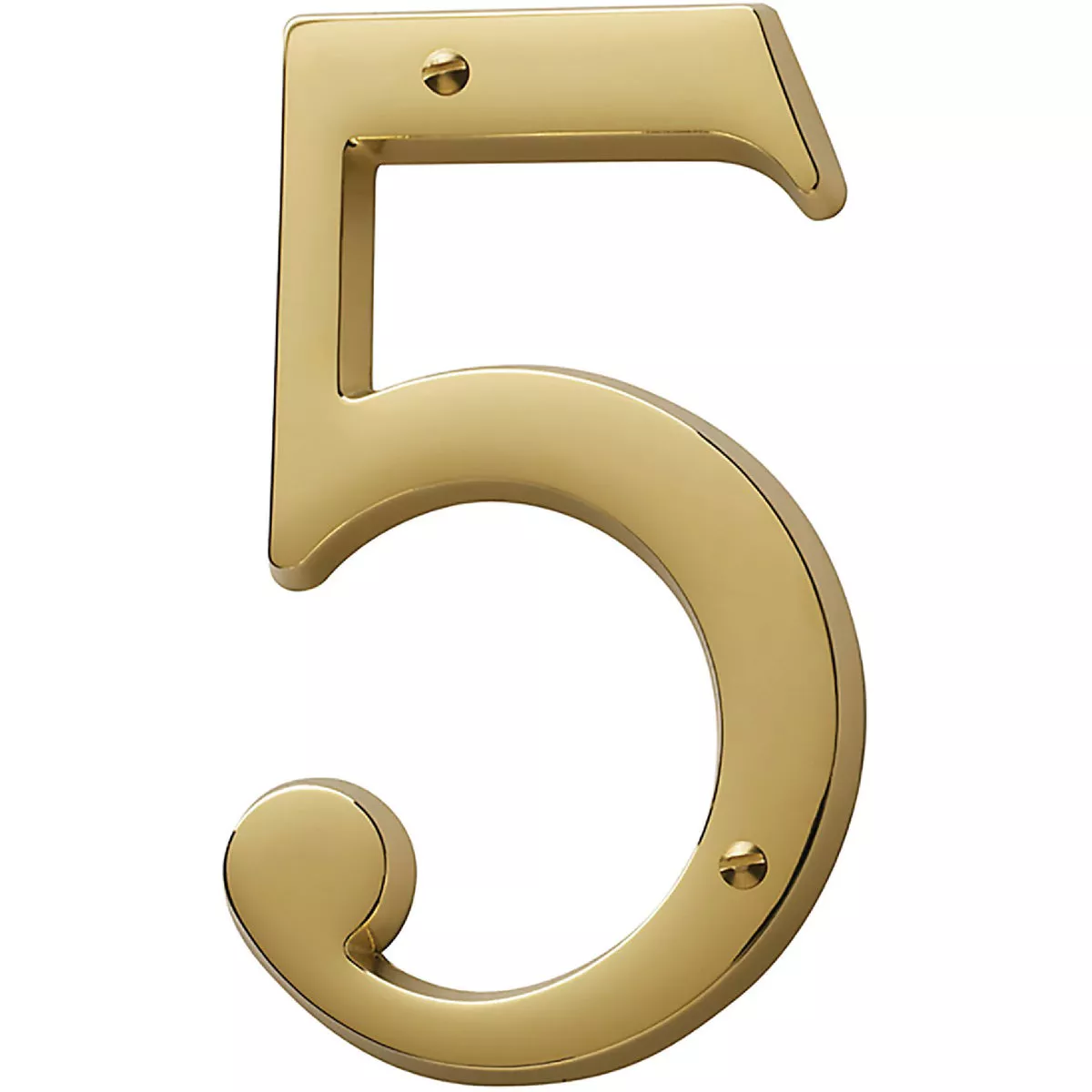 Baldwin Estate Series House Number, 5 - Lifetime Polished Brass
