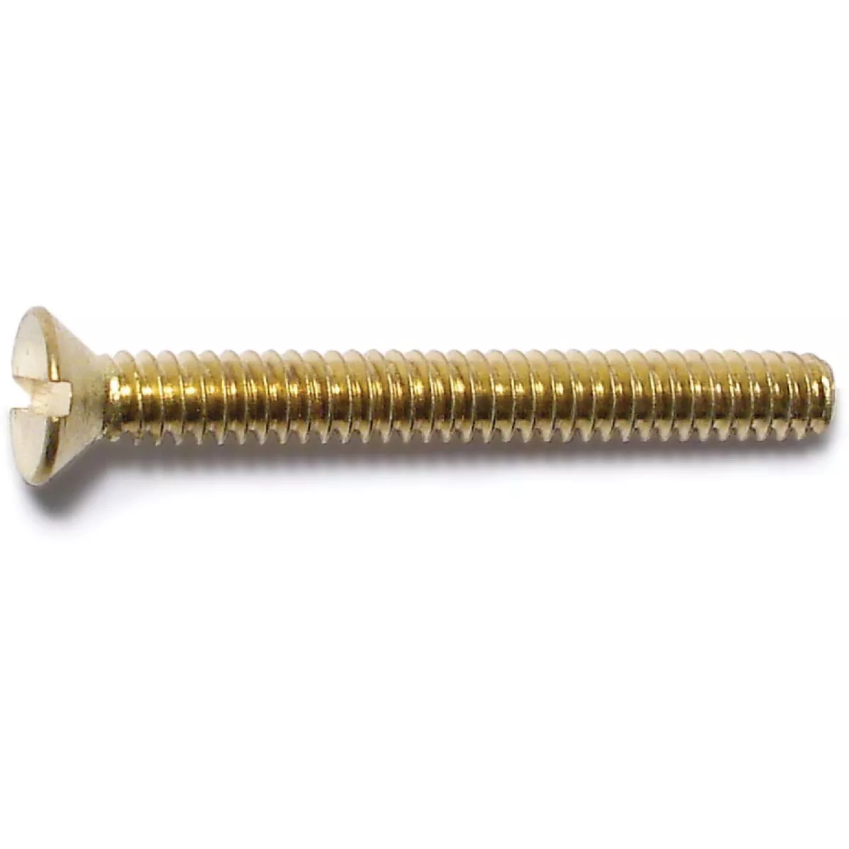 Midwest Fastener #4-40 x 1 In. Brass Coarse Thread Slotted Flat Head Machine Screws