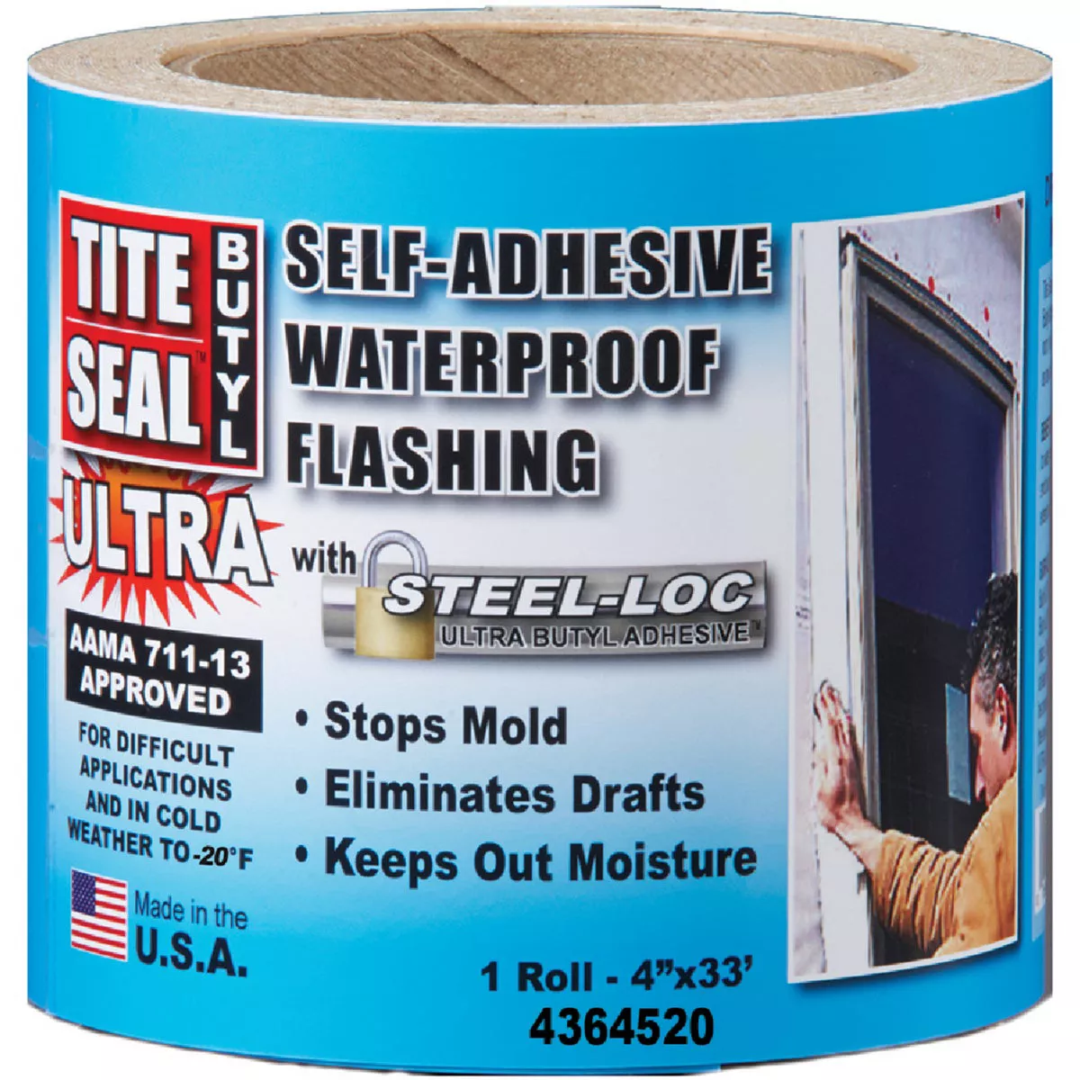 Tite Seal Butyl Ultra Window Tape 4" x 33' roll