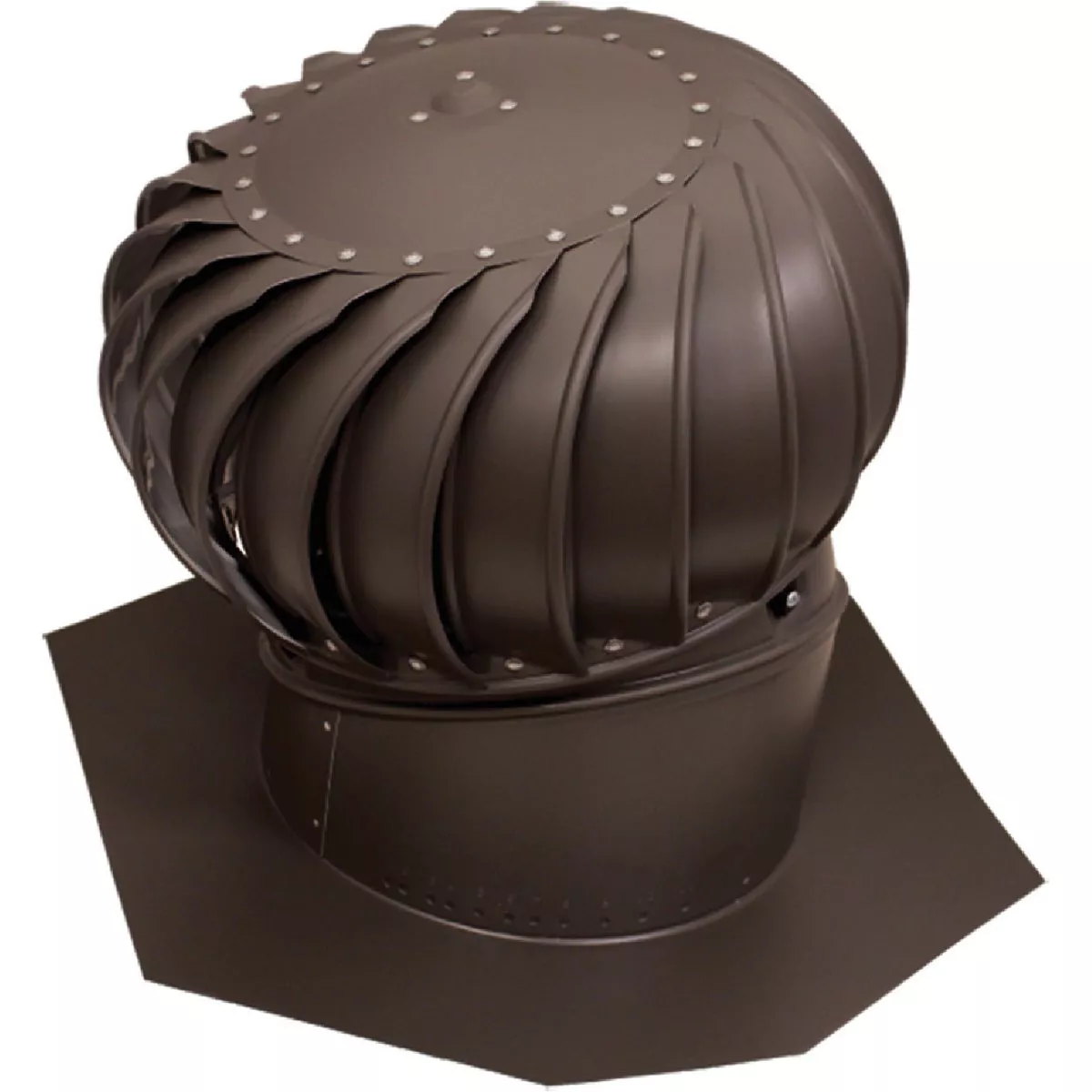 AirVent 12 in. Aluminum Brown Wind Turbine Attic Vent