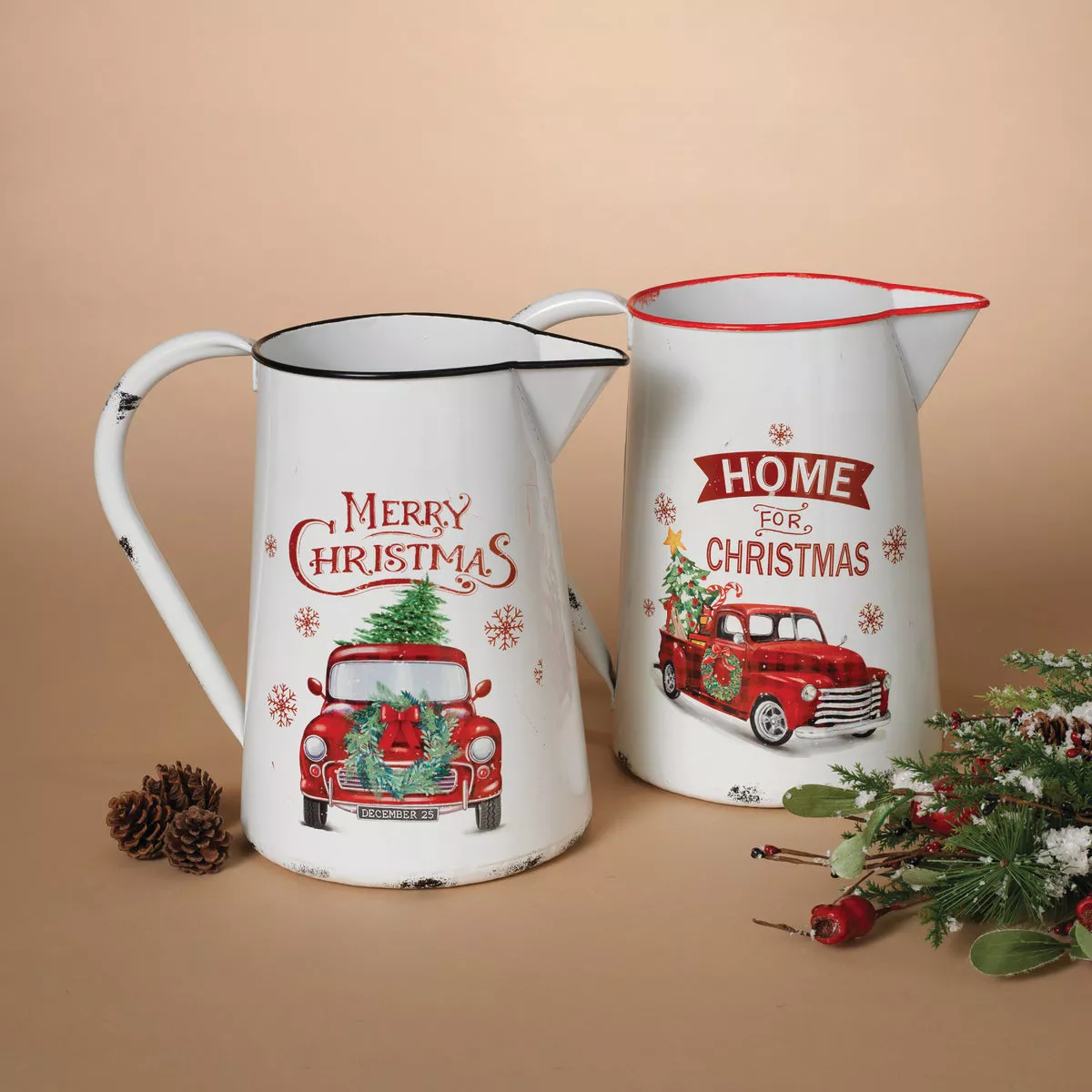 Gerson 10.5 In. H. Metal Holiday Pitcher