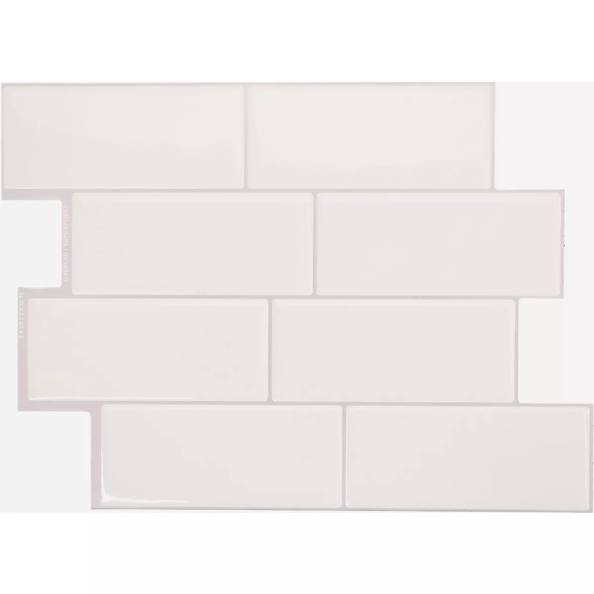 Smart Tiles 11.56 In. x 8.38 In. Ceramic Look Vinyl Backsplash Peel & Stick, Metro Campagnola (4-Pack)-