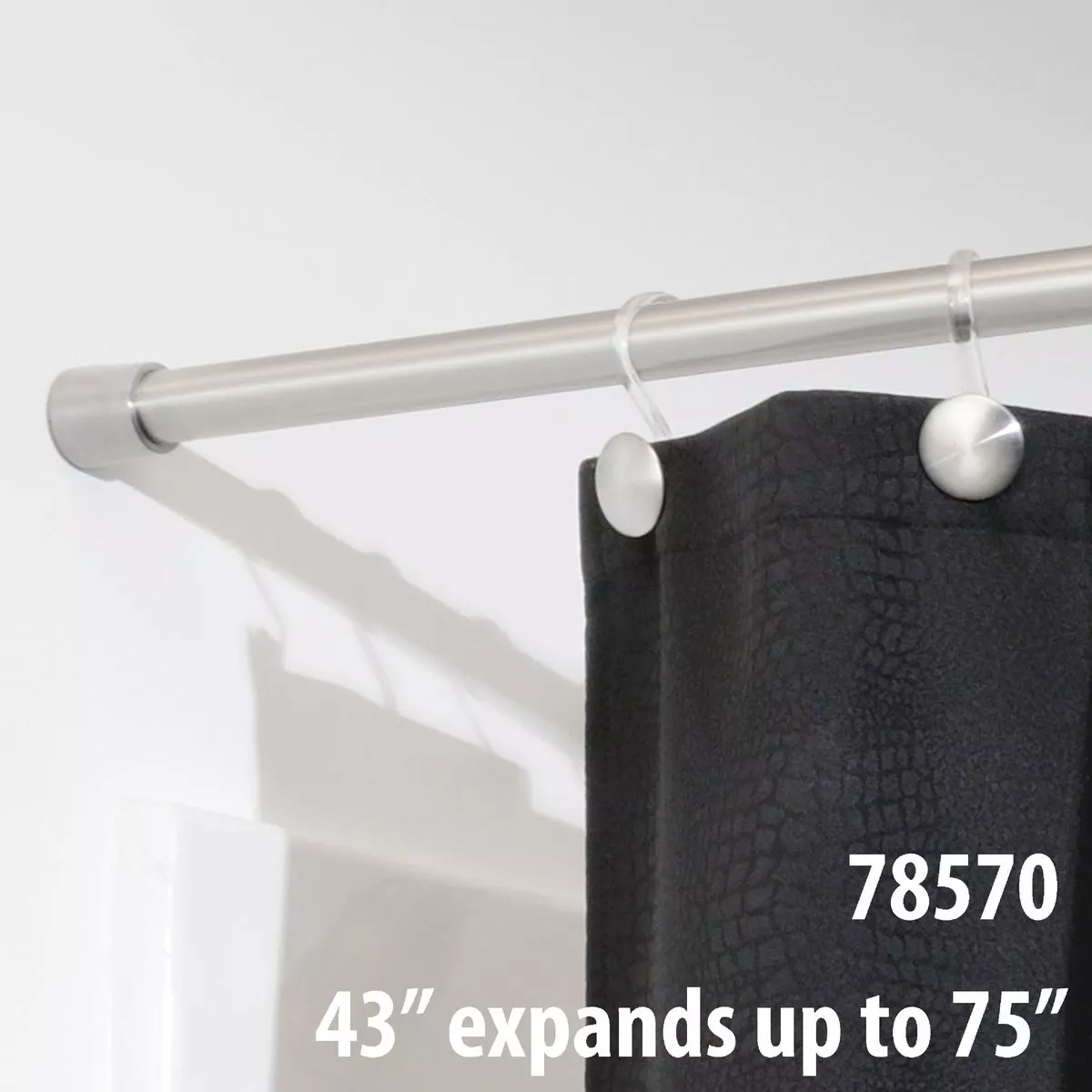 InterDesign Forma Constant Tension 43 In. To 75 In. Shower Curtain Ro