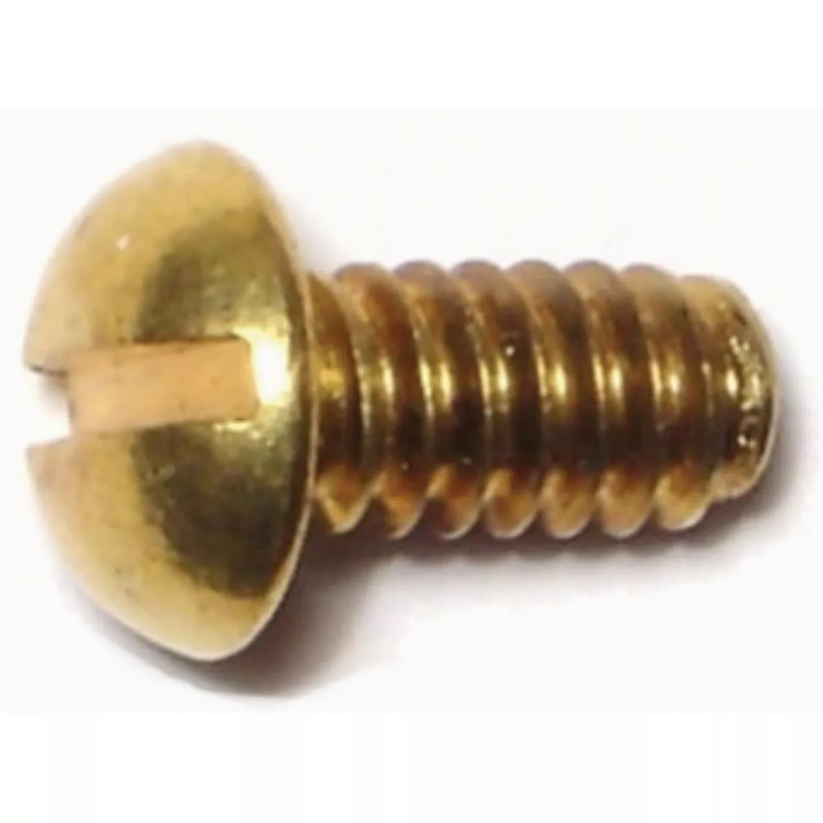 Midwest Fastener #10-24 x 3/8 In. Brass Coarse Thread Slotted Round Head Machine Screws (30 Ct.)-