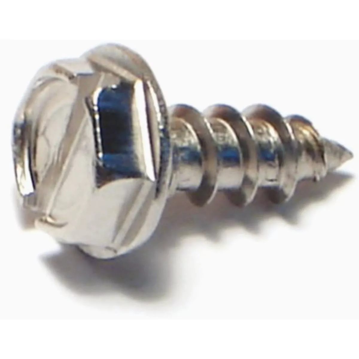 Midwest Fastener #10 x 1/2 In. 18-8 Stainless Steel Slotted Hex Washer Head Sheet Metal Screws (1 Ct.)-