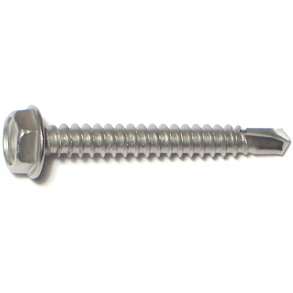 Midwest Fastener #10-16 x 1-1/2 In. 410 Stainless Steel Hex Washer Head Self-Drilling Screws (12 Ct.)