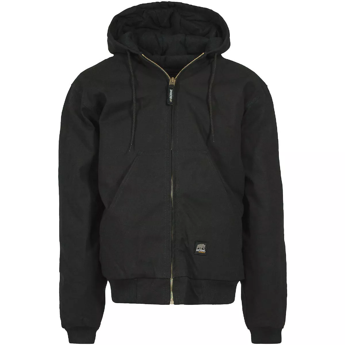 Berne Men's 5XL Tall Black Heritage Duck Hooded Active Jacket
