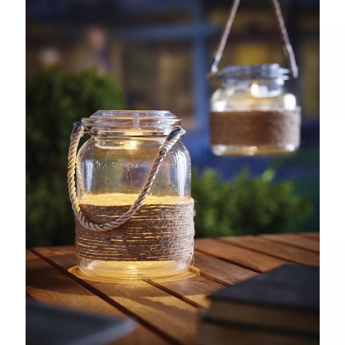 Gardman Cole and Bright 4.25 In. H. x 4.37 In. Dia. Clear Glass LED Solar Lantern