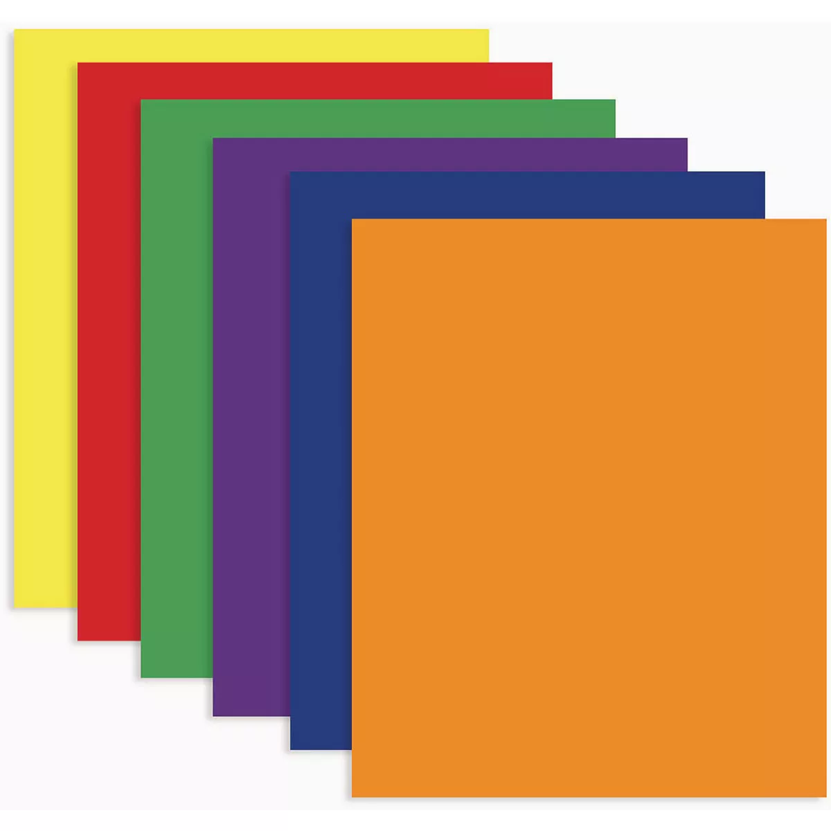 Bazic Products Assorted Color 2-Pocket Portfolios with Business Card Slot