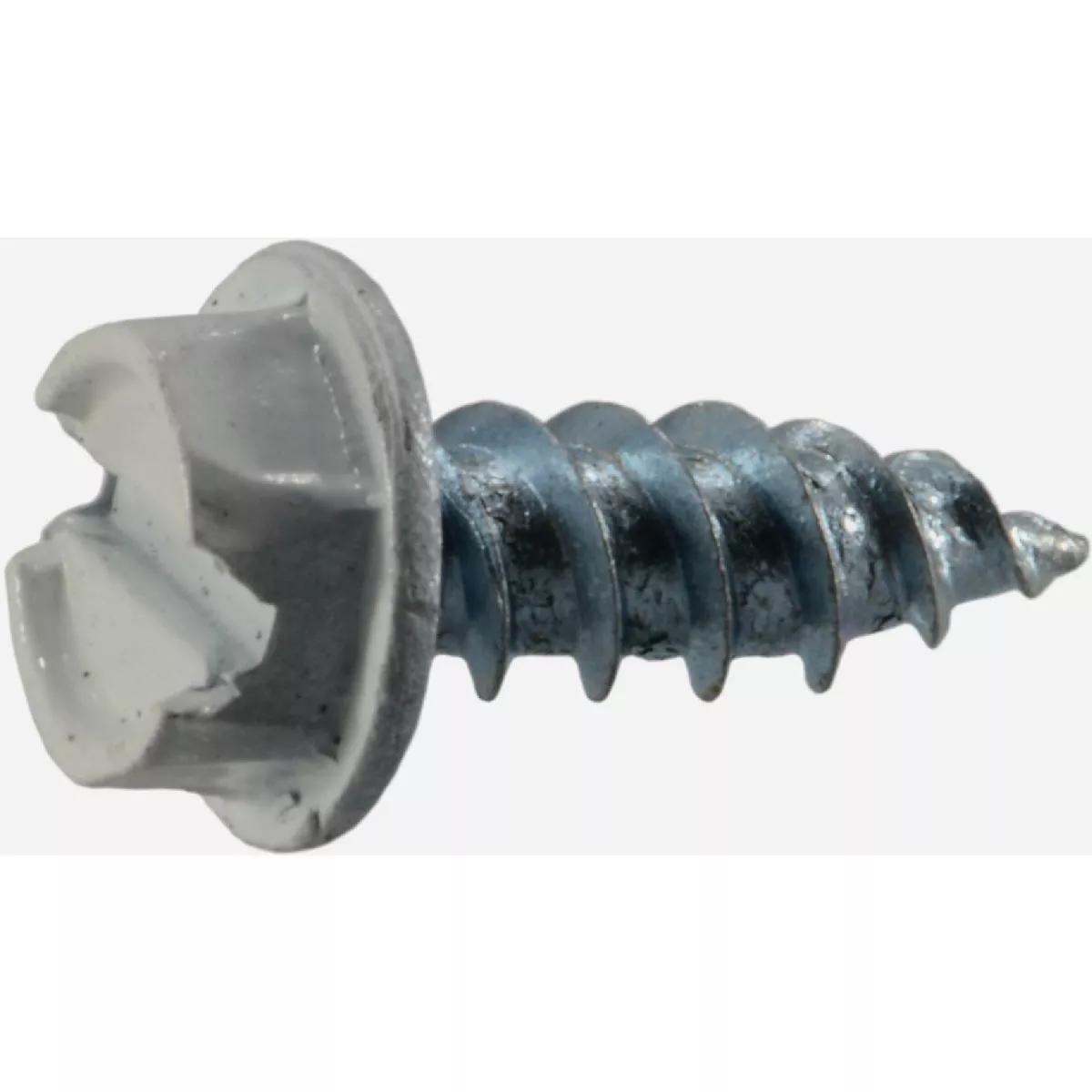 Midwest Fastener #8 x 1/2 In. White Painted Zinc Plated Steel Slotted Hex Washer Head Gutter Screws