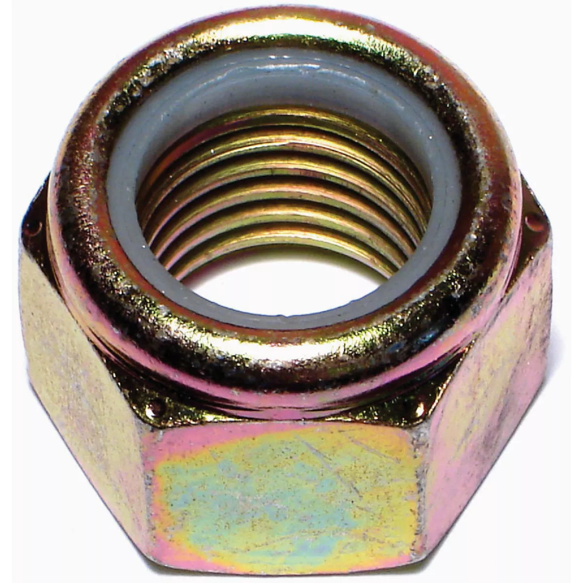 Midwest Fastener 7/8 In.-9 Zinc Plated Grade 8 Steel Coarse Thread Nylon Insert Lock Nuts (5 Ct.)