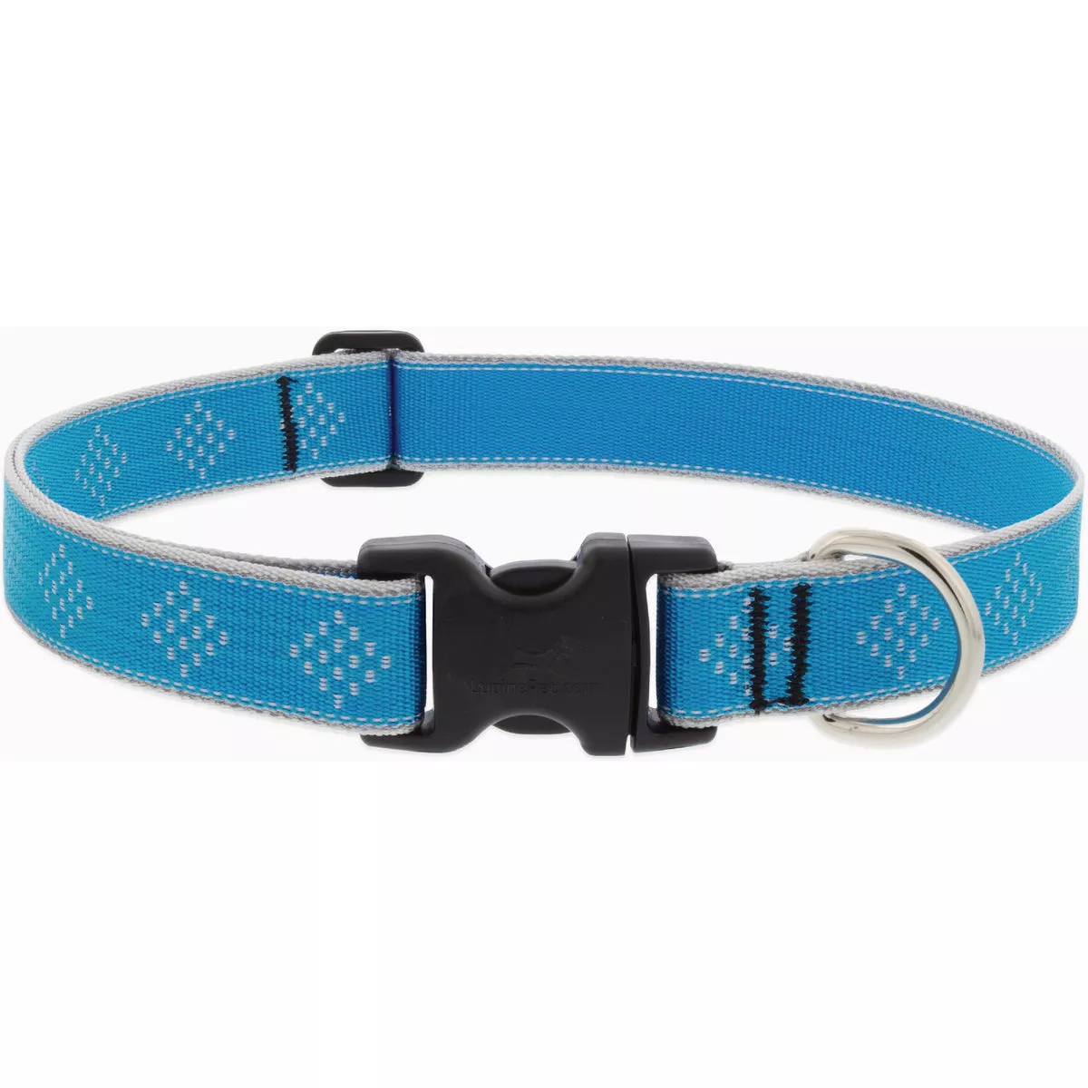 Lupine Reflective 12 to 20 In. Medium to Large Dog Blue Diamond Dog Collar
