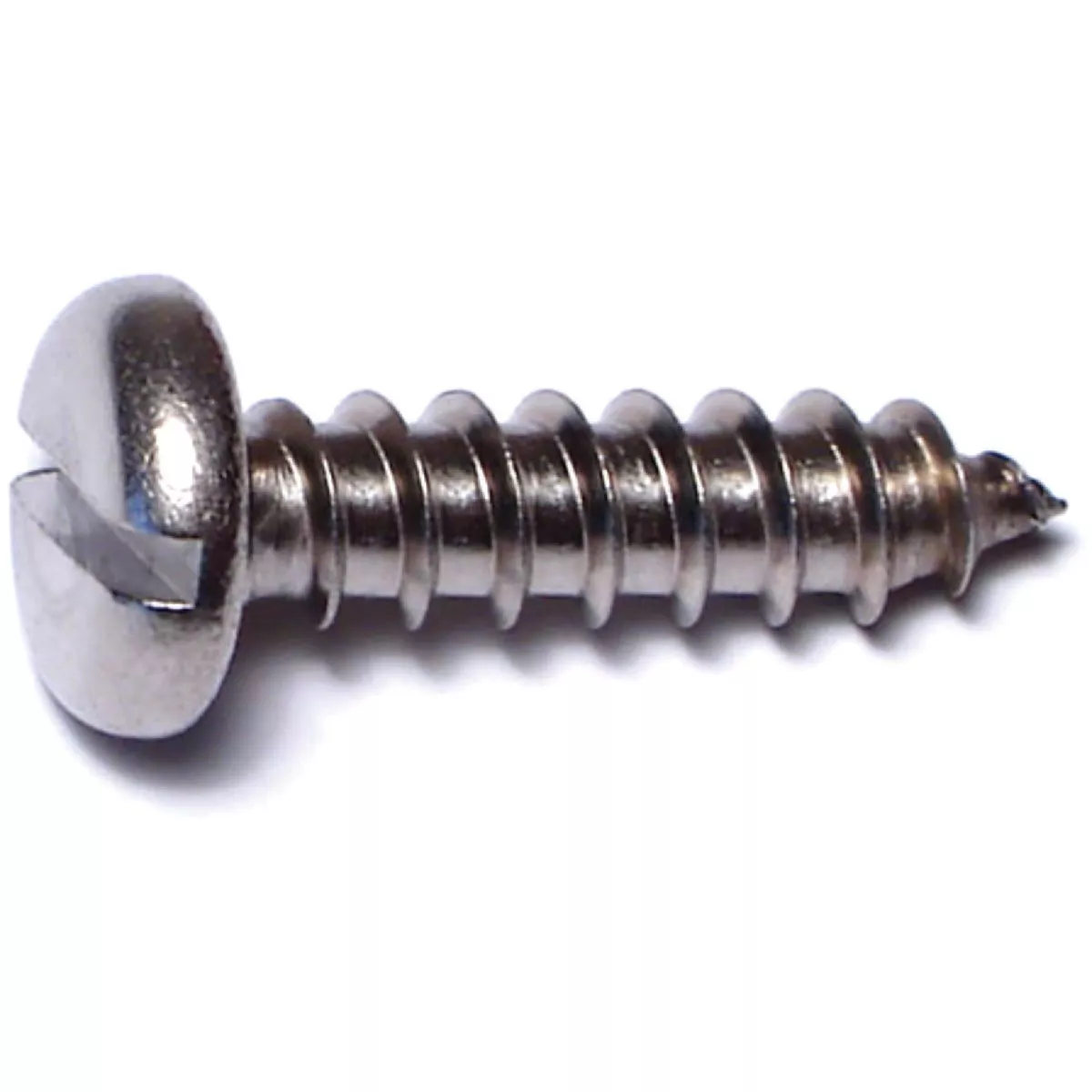 Midwest Fastener #14 x 1 In. 18-8 Stainless Steel Slotted Pan Head Sheet Metal Screws (12 Ct.)