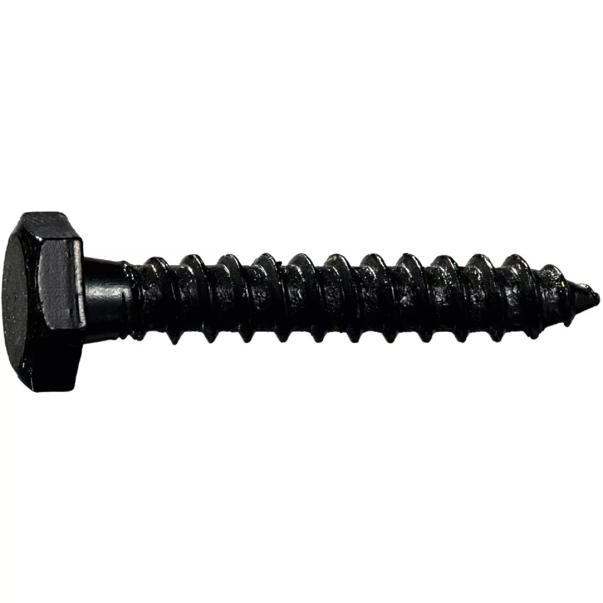 Midwest Fastener 1/4 In. x 1-1/2 In. Black E-Coated Grade 2 / A307 Steel Hex Head Lag Screws (12 Ct.)