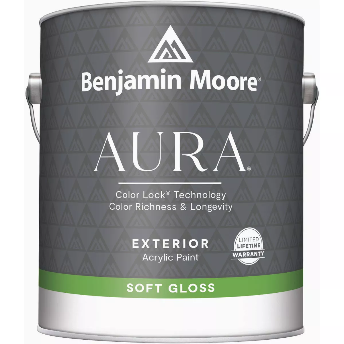 Benjamin Moore Aura Waterborne Acrylic Soft Gloss Exterior House Paint, White, 1 Gal.