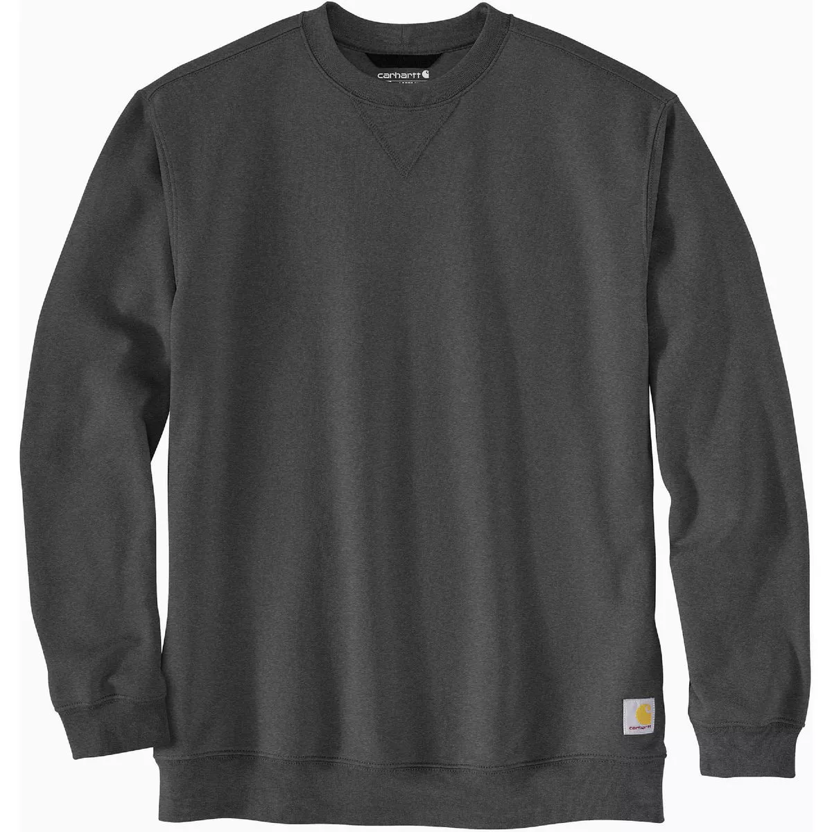 Carhartt Men's 2XL Tall Carbon Heather Midweight Crewneck Sweatshirt, Loose Fit