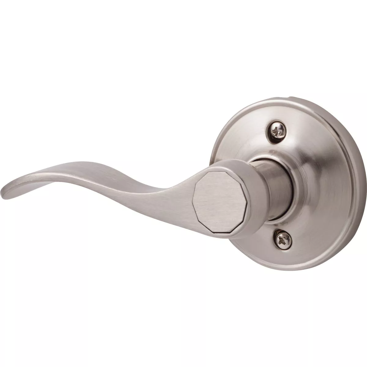 Steel Pro Brushed Nickel Left-Hand Wave Dummy Door Lever