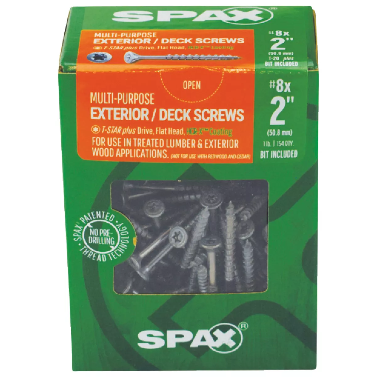 SPAX #8 x 2 In. T20 Plus Flat Head HCR-X (Exterior Rated) Deck Screw (154 Ct.) - photo 2