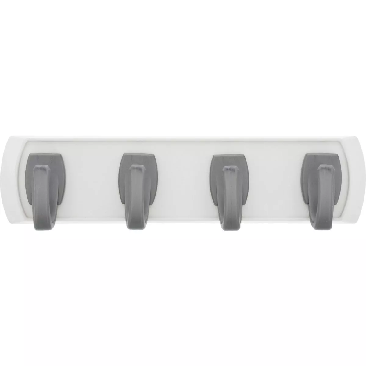Hillman High and Mighty 5 Lb. Capacity White Key Rail with Silver Hooks - photo 2
